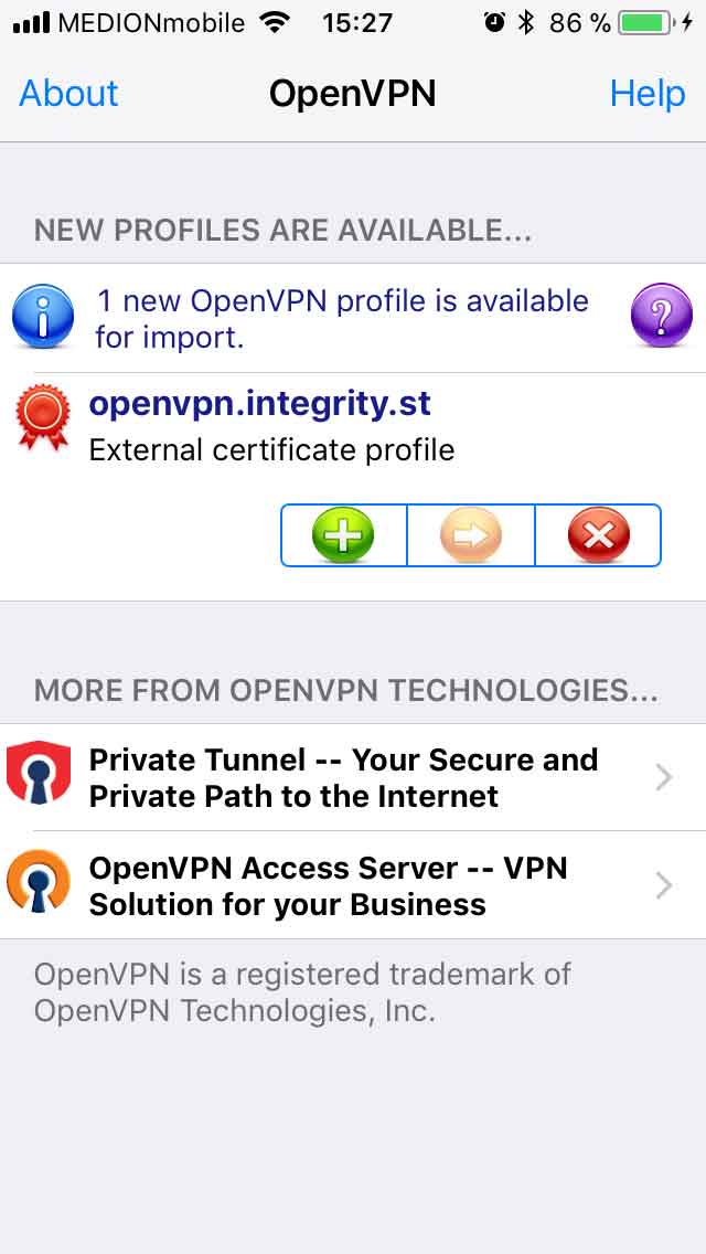 OpenVPN iOS